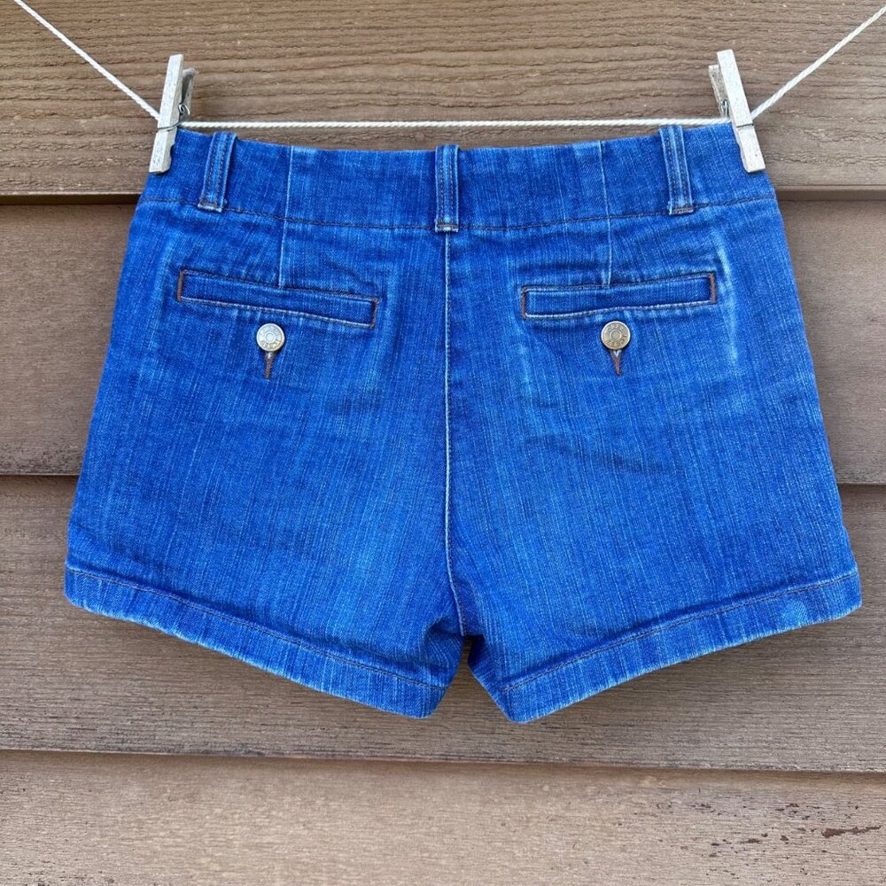J Crew Womens Denim Shorts Size 2 With Front & Back Pockets Button Details Cotto - Picture 3 of 8